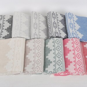36"x70" Cotton Aztec Towel, Personalized Beach Towel, Monogram Beach Towel, Personalized Wedding Gift, Boyfriend Christmas Gift, image 4