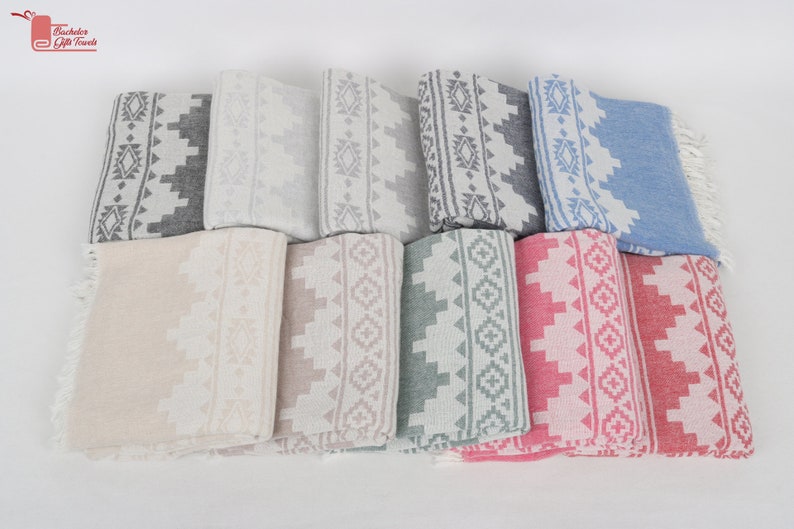 36"x70" Cotton Aztec Towel, Personalized Beach Towel, Monogram Beach Towel, Personalized Wedding Gift, Boyfriend Christmas Gift, image 4
