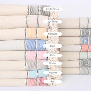 95&quot;x103&quot; Linen Throw, Personalized Blanket, Bridesmaid Gifts, Striped Throw, Throw Blanket Couch, Spa Gift, Oversized Beach Towel,