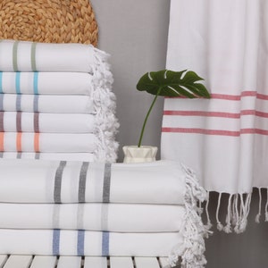 Personalized Gifts, Bridal Shower Favors, Cotton Striped Towel, Wedding Gifts Towel, Turkish Beach Towel, Wedding Gift Ideas,