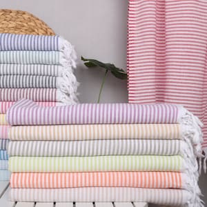 Presentes de decoração para casa, toalha listrada de algodão de 36" x 67", toalha de banho turca, presentes de Natal, lembrancinhas de chá de panela, melhor presente de casamento, presentes personalizados,