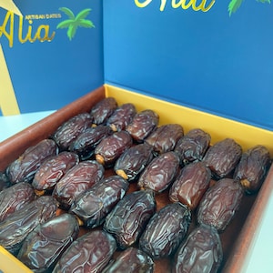 Fancy Medjool Dates, (5 lb), individually wrapped, Palestinian Medjool dates, fresh and sweet, perfect party favor, luxury gift box!!