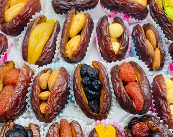 Gift Box – 24 Pieces, Medjool Dates - Stuffed with Nuts & Dried Fruit