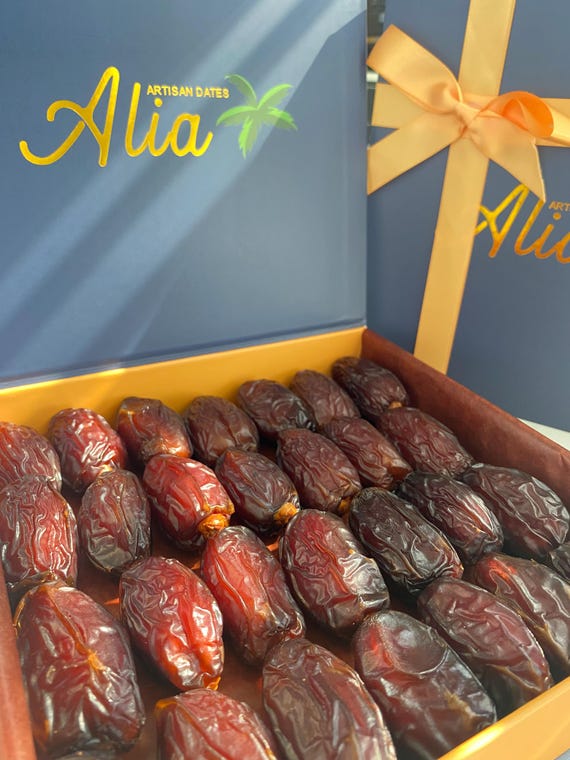 Palestinian Medjool dates. Fresh, unprocessed, sweet, soft, and delicious. Taste the difference with Palestinian Medjool dates.
