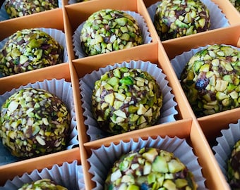 Gourmet Date Pistachio Bites: Vegan Healthy Snack, Homemade Gift