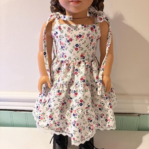 Floral Tiered Bow Strap Dress | Fits 18-Inch Dolls