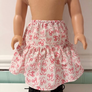 Pink Bow Tiered Midi Skirt | Fits 18-Inch Dolls