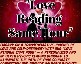 Love Reading Same Hour | In Depth Psychic Reading  Soulmate| Relationship| Astrology Reading PDF, Relationship & Astrology Guidance