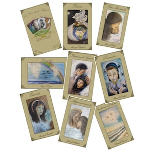 La Luz de los Ángeles - 32 cartas de oráculo pintadas a mano - Caja básica