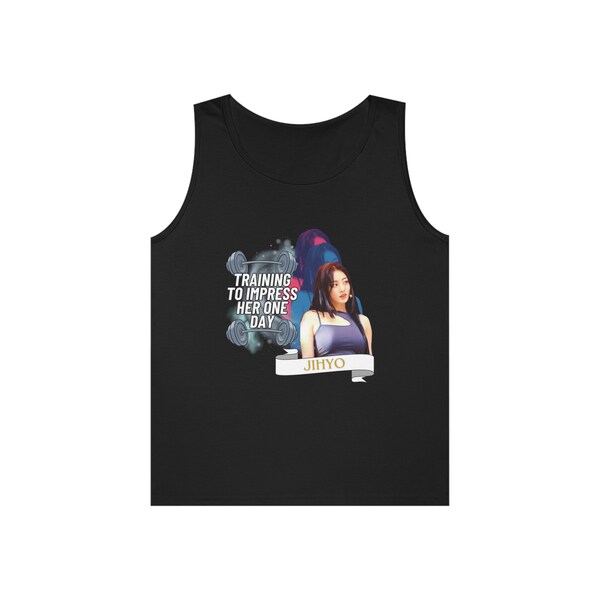 Twice Jihyo Heavy Tank Top | Once | Kpop | Jeongyeon | Nayeon | Momo | Sana | Mina | Tzuyu | Chaeyoung | Dahyun | With You-th | Workout