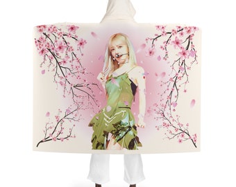 Le Sserafim Sakura Hooded Fleece Blanket | Fearless | EASY | SMART | Eunchae | Yunjin | Kazuha | Chaewon | Fear not | Kpop Merch