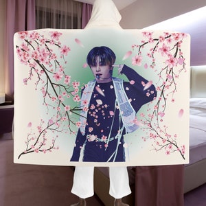 Stray Kids Hyunjin Hooded Fleece Blanket | SKZ | STAY | 5