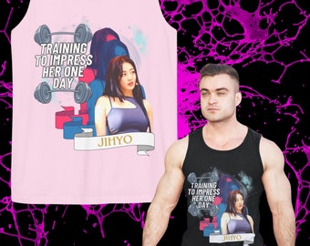 Twice Jihyo Tank Top | Once | Workout | Kpop | Gift | KCON | K-pop | aesthetic | street wear | Simple | Casual | Athletic | OT9 | Tee