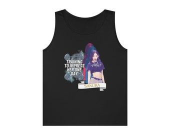 Le Sserafim Sakura zware tanktop | Onverschrokken | GEMAKKELIJK | SLIM | Kazuha | Yunjin | Eunchae | Chaewon | Vrees niet | Kpop-merchandise | Training