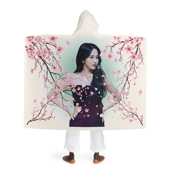 TWICE Mina Hooded Fleece Blanket | Once | With You-th | MISAMO TWICE Mina Hooded Fleece Blanket | Once | With You-th | MISAMO