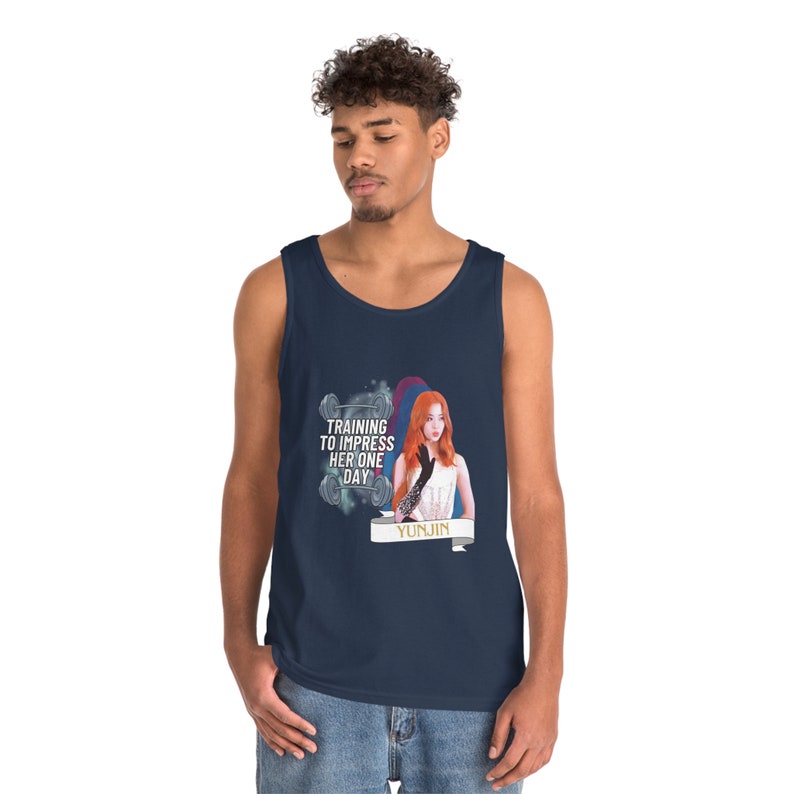 Le Sserafim Yunjin Heavy Tank Top Fearless EASY SMART Kazuha Sakura Eunchae Chaewon Fear not Kpop Merch Workout image 10