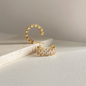 Celine Hoops | CZ hoop earrings | Micro Paved earrings |Gifts for her  | Hoop earrings | Zircon hoops | Trendy Hoops |