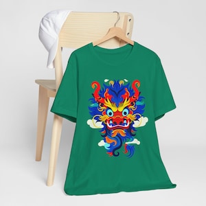 Chinese Dragon Shirt Lunar New Year Gift Year of the Dragon 2024 Lucky New Year Dragon Dragon Zodiac Sign Unisex Short Sleeve Tee Shirt