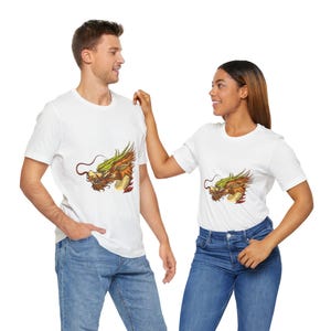 Chinese Dragon Shirt Lunar New Year Gift Year of the Dragon 2024 Lucky New Year Dragon Dragon Zodiac Sign  Unisex Short Sleeve Tee Shirt