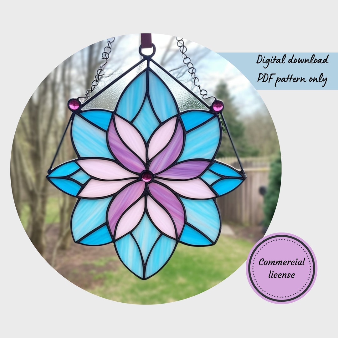 Mandala Stained Glass Pattern Stained Glass Pattern Digital Download