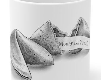 Mugg de galleta de la fortuna - El dinero no es real