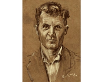 Retrato de Ludwig Wittgenstein 11x16