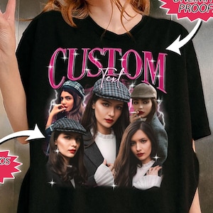 Personalised Tshirt, Custom Girlfriend Tshirt, Personalised Bootleg Shirt, Custom Clothing Gift, Custom Bootleg Rap Tee, Gift For Boyfriend