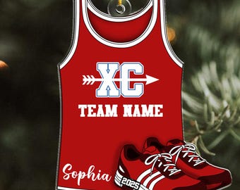 Personalized Sports Ornament, Cross Country Ornament, Sport Team Gift, Senior Gift, Cross Country Coach Ornament XC Runner, Runner Team Gift