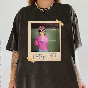 Custom Vintage Photo And Year, Custom Shirt With Picture Personalised 30th Birthday Gift Vintage 30th Birthday Party Vintage Est 1995 Shirt