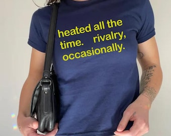 Heated All The Time Rivalry Occasionally Baby Tee, Hockey Romance Enemies To Lover Top, Y2K Cute Fandom Tee, LGBTQ Movie Merch, Hockey Shirt