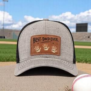 Best Dad Ever, Stamped With Love - Classic Cap, Father&#39;s Day Gift For Dad, Cap For Grandpa, Hat For Husband, Dad And Kid Name Cap