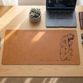 Personalised Dad We Love You Custom Photo Sketch Line Art Desk Mat, Father's Day Gift For Husband, Daddy & Kid Picture Desk Pad Mouse Mat product logo