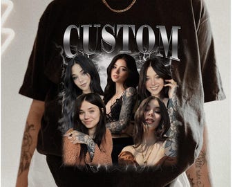 CUSTOM Girlfriends Photos Shirt, Custom Bootleg Rap Tee, Vintage 90s Shirt, Valentines Day Gift For Boyfriend Husband, Girlfriend Face Shirt