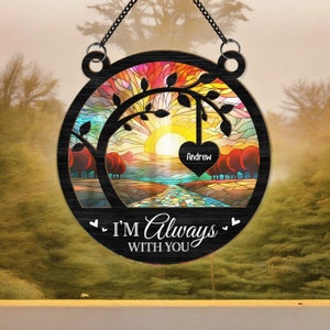 Sympathy Gift, Father Memorial Suncatcher, Loss Of Dad, Sympathy Gift, Memorial Suncatcher, Father in Heaven, Memorial Gift Personalized