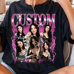 Personalised Bootleg Rap Shirt, Custom Photo Bootleg Shirt, Personalised 90s Concert Shirt, Custom Vintage Bootleg Shirt, Personal T-Shirt