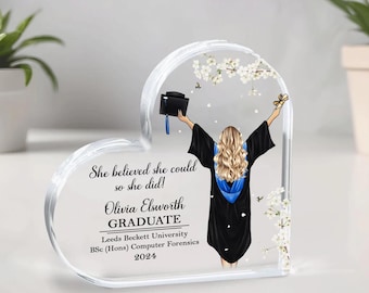 Personalised Graduation Gift, Graduation Plaque, Graduation Gift for Her, Graduation Gift for Daughter, Graduation Gift for Granddaughter