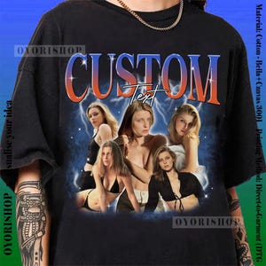 Personalise Bootleg Rap Tee PNG, Custom Vintage Graphic 90s Tshirt, Custom Photo Shirt PNG, Custom Girlfriend Png, Personalized Bootleg Gift