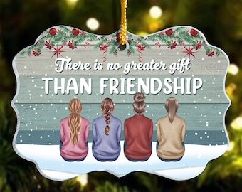 Gepersonaliseerde kerstbal vrienden, kerstcadeau besties, aangepast vriendschapsornament, gepersonaliseerd kerstcadeau voor collega, zus