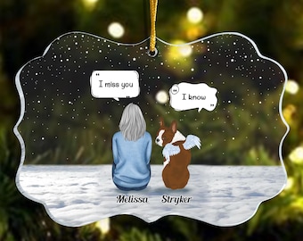Personalised Pet Christmas Bauble, Christmas Gift, Custom Dog Memorial Ornament, Pet Remembrance Gift, Cat Memorial, Pet Loss Sympathy Gift