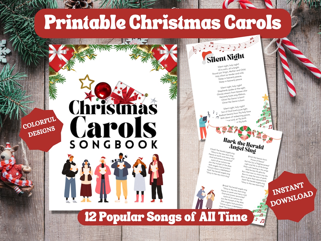 Christmas Carols Printable, Popular Christmas Songs Lyrics and Carols ...