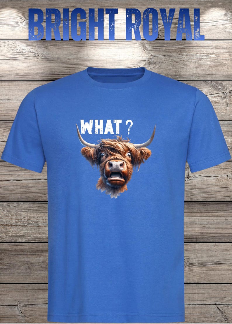 What?! Highland Cow T-Shirt - Confused but Cute! image 11