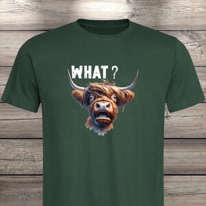What?! Highland Cow T-Shirt - Confused but Cute! image 6