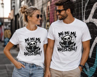 Brummbär Bruno T-Shirt, Mi Mi Mi Halt’s Maul Shirt, Freches Punk Bär Shirt, Sarkasmus Statement Geschenk Männer Frauen