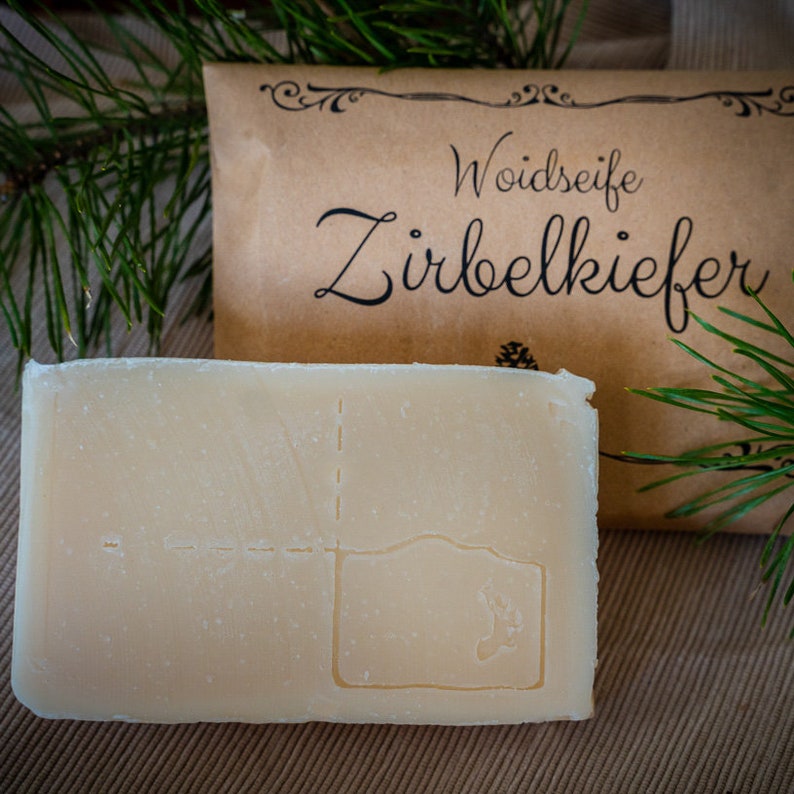 Zirbelkiefer Naturseife vegan, gesund, mit extra Pflege, 100 % handgemacht im Bayerischen Wald Bild 1