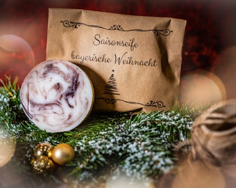 Naturseife - bayerische Weihnacht | vegan, wärmend, extra Pflege, 100 % handgemacht im Bayerischen Wald