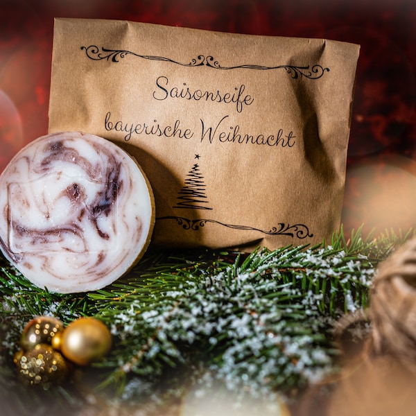 Naturseife - bayerische Weihnacht | vegan, wärmend, extra Pflege, 100 % handgemacht im Bayerischen Wald