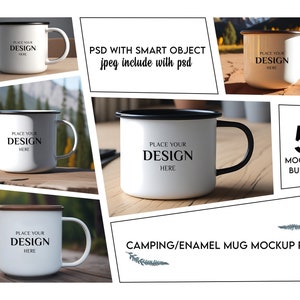 Camp Mug MockUps | Coffee Cup Mock up | Camping Cup Mock Up | Outdoor Mug | Adventure Coffee Cup Mockup | psd+jpeg digital download