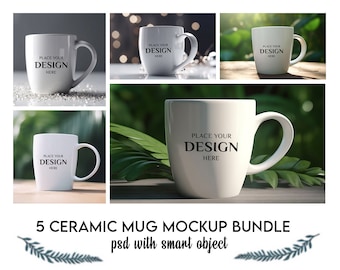 Keramik Tasse Mockup, leere Tasse, Frau Kaffeetasse Mock-up, 11 Unzen Tassen Mock-up, weiße Tasse Mockup, PSD + JPEG digitaler Download