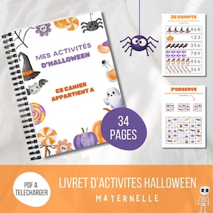 BUSY BOOK GRAPHICS - Halloween / Montessori activity booklet / Activity book / Quiet Book / Downloadable nursery worksheets