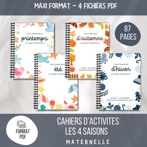 CUADERNO DE ACTIVIDADES 4 estaciones / Cuaderno Montessori / Gráficos / Actividades para jardín de infantes / Archivo PDF para descargar / Quietbook / Busybook